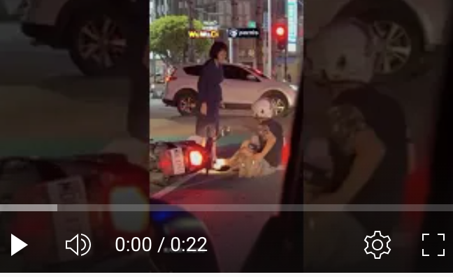 騎士被酒駕撞倒！酒駕還動手打人