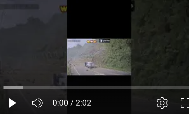 苗62線落石坍方砸車
