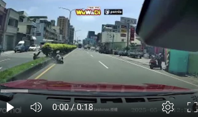 還好對向沒有車～～天熱騎車頭暈暈