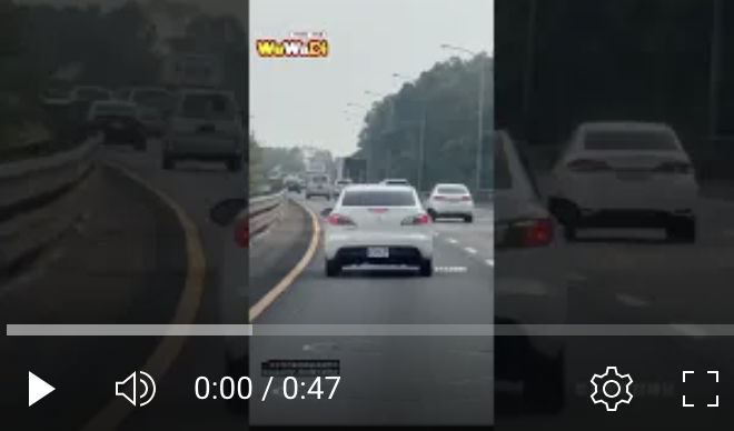 國一銅鑼路段蛇行自撞