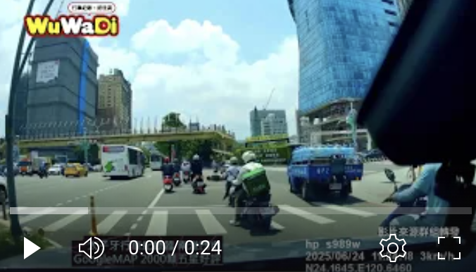 啊唷～那個車道不能直行啦