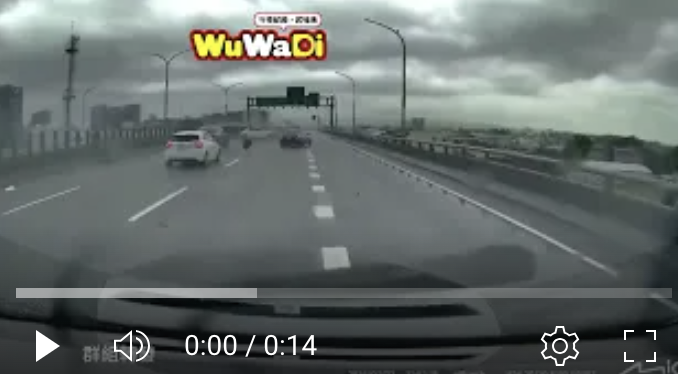 好好開車別這樣擠啦～輪子都掉了