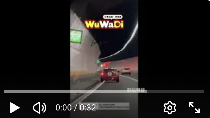 國道5號雪山隧道驚見蛇行車