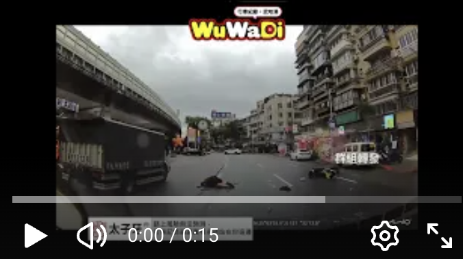 機車騎士橫跨三車道遭貨車撞飛